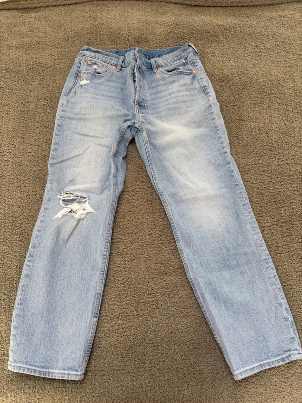 High Rise Cheeky Straight Jeans 10/30 S